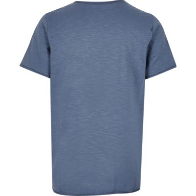 Boys blue marl textured t-shirt